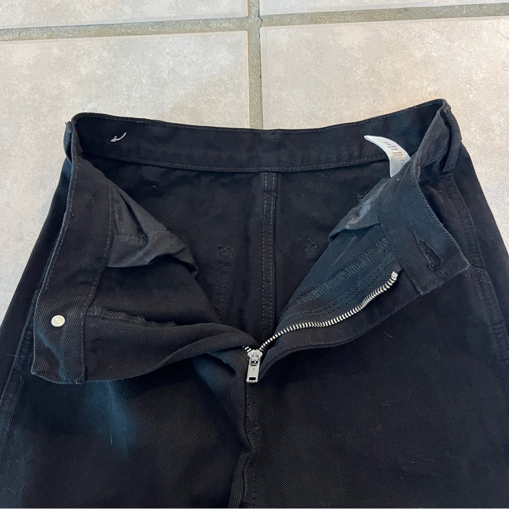 J. Galt Black Carpenter High Waisted Straight Leg Utility Jeans Size Small - Picture 5 of 9